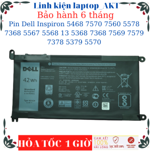 Pin Laptop Dell Inspiron 5468 7570 7560 5578 7368 5567 5568 13 5368 7368 7569 7579 7378 5379 5570-Pin WDX0R-42Wh