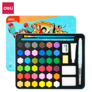 Deli Watercolor Painting / Set Cat Air Padat One Piece Gratis Perlengkapan Melukis CC16-XX