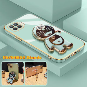 Casing Ponsel untuk OPPO A93 F17 Pro Reno 4F Reno 4 Lite Reno 5 5K Reno 6 5G Find X3 Lite 5G Case silikon casing ponsel pelapis softcase pola kartun Doraemon HP pembungkus penuh aliran kesing penutup pelindung cocok Phone Stands