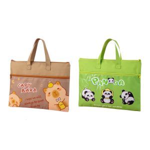 Phim hoạt hình tập tin thư mục zippered Túi cầm tay Túi đựng sách tài liệu tổ chức cầm tay tập tin thư mục cho sinh viên văn phòng nhân viên