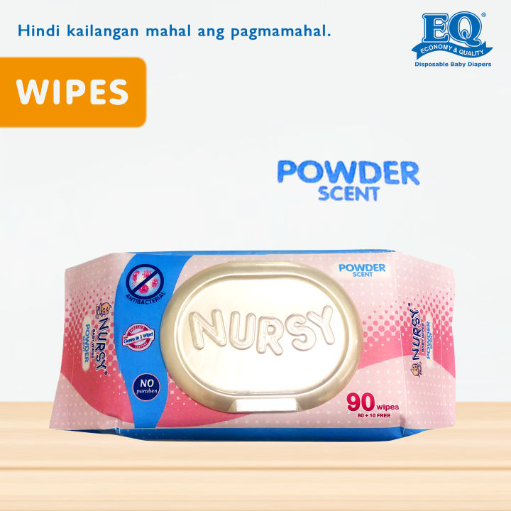 Nursy baby store wipes powder scent