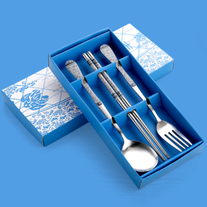 (พร้อมส่งจากไทย) ชุดช้อนส้อม ตะเกียบ ช้อน ส้อม ช้อนส้อมสแตนเลส แบบพกพา พร้อมกล่อง cutlery set