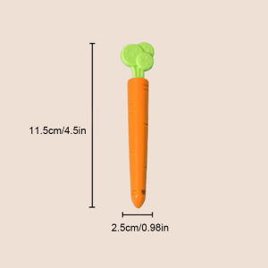 Carrot Sealing Clip Food Storage Cute Refrigerator Magnet Holder Box 5pcs Moisture-Proof Klip Makanan Klip Pengedap Beg