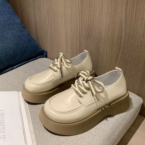 2022 ใหม่สไตล์อังกฤษแบนรองเท้าสตรีแฟชั่นรองเท้าลำลองผู้หญิงแบนรองเท้าแมรี่เจนรองเท้าลำลองด้านล่างหนารองเท้าผู้หญิง.