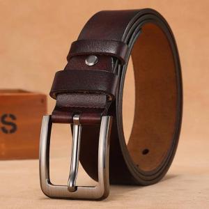 Men Genuine Leather Belts High Quality Pin Buckle Waist Straps Belt for Men LONG Large 110 120 130 140 150 160 170cm Plus Size