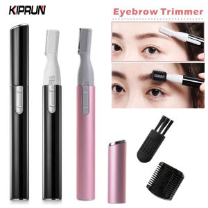 KIPRUN Electric Eyebrow Trimmer Women Precision Face Razors Mini Shaver Battery Operated Small Facial Hair Remover with Comb Personal Epilator for Face Neck Fuzz Lips Body Arms Leg
