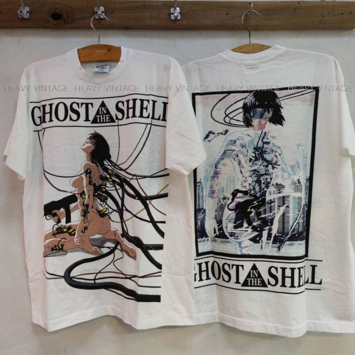 GHOST IN THE SHELL ป้าย Bootleg แท้100% เสื้อหนัง การ์ตูน วินเทจ heavy ...