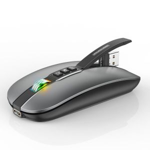 Xiaomi wireless Bluetooth-compatible mouse USB 2.4G dual mode 2400dpi noiseless mute mouse type-C charging for PC laptop mice
