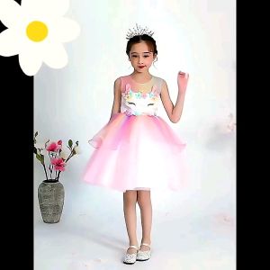 🍁 พร้อมส่ง🇨🇷 ชุดยูนิคอร์น ชุดโพนี่ สีรุ้ง สไตล์เจ้าหญิง no.u03