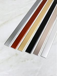 Dishilang Aluminum Composite Flat Wood Floor Threshold Threshold Stone Layering Background Wall Decorative Strip Titanium Strip Self-Adhesive