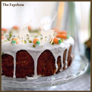 [The Fayshow] 1Pc Mini Resin Deer Christmas Forest Elk White Dessert Table Decor Merry Christmas Decor For Home Kids New Year Gift