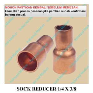SOCK REDUCER AC TEMBAGA / SOCK PIPA TEMBAGA / SOCK REDUCER 1/4 X 3/8