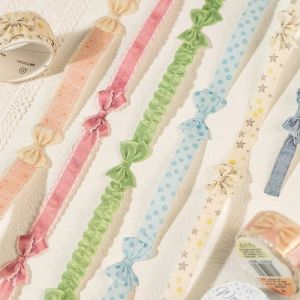CANICECA 18mm2m/roll Bowknot Pattern ing Tape DIY Reusable Adhesive Aesthetic ing Tape Kawaii Washi Tape Diary Decoration