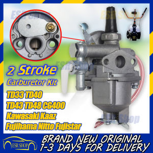 🇵🇭 TD40 Grass Cutter Carburator Assembly Fit For Kawasaki/Kaaz TD33 TD40 TD43 TD48 CG400 Fujihama Nitto Fujistar Lawn Mower Carburetor Kit