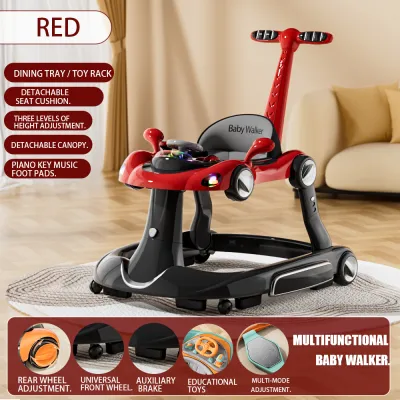 KIDONE Walker Baby Boys Practice Walking 6 to 12 Months Push Walker Car Girl Boy Music Sal Supporter