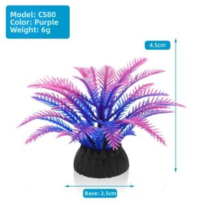 GTRBFDS Plastic Artificial Aquarium Plant Low Grass Mini Aquarium Decoration Height Range 4-8cm Aquatic Plant Ornament Fish Tank Grass Flower Decoration Accessories
