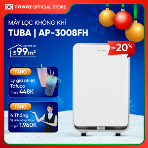 Máy lọc không khí Coway Tuba AP-3008FH | Diện tích 99m2 | Loại bỏ bụi mịn PM 0.03 tiết kiệm điện thích hợp sử dụng cho văn phòng nhà xưởng | Hàng chính hãng