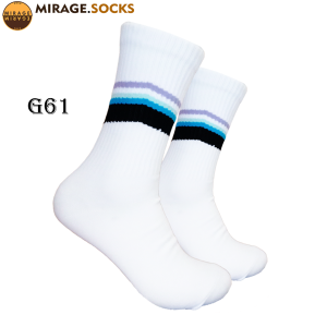 Kaos Kaki Oldschool - Kaos Kaki Garis Stripe Motif AM 1/97 SW - 4LAYER BENANG - No. G61