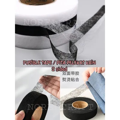 70YDS[ROLL]FUSIBLE TAPE/IRON ON TAPE/PITA PELEKAT KAIN LENCANA DUA SIDE/DUA SIDE GUM TAPE/