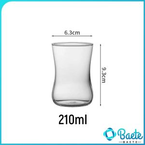 Baete Glass Cup Heat Resistant Mug Coffee Cup Transparent Drinking Glass Mugs High Quality Glassware 210ml/250ml/380ml