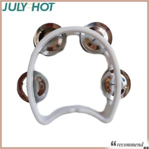 [JULYHOT] 1pc Plastic Percussion Tambourine For Adults Hand Tambourine Musical Instrument 4 Bells On ABS Tambourine Musical Rhythm Instrum