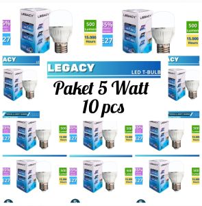 Paket Grosir 5 Watt (10 pcs) Lampu Led Putih Blub Promo