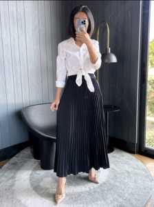Rok Plisket Premium Dewasa Panjang Tebal Polos