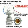 (Kabel Kawat) Fitting Wd + Terminal Kuningan Keramik Merkuri Tahan Panas Kabel Engkel NYA Kawat Tembaga Murni 100% Fitting Kap Lampu Jalan Kabel Kawat SNI. 