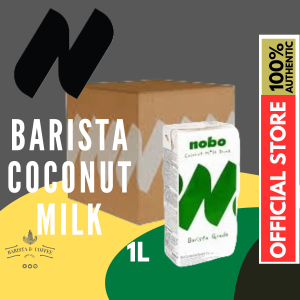 NOBO Coconut Milk 1Lx 6 – Barista-Grade Plant-Based Milk | Dairy-Free Vegan Froths for Coffee Smoothies & Cooking