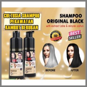 shampoo penutup uban CULTUSIA SHAMPOO 160ML ORIGINAL BLACK - COLOR FAST HAIR SHAMPOO Original BPOM dengan Ekstrak Jahe & Minyak Zaitun