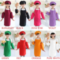 ?READY STOCK? CHILDREN'S APRON SET FOR MULTI-FUNCTION AND EPRON CHEF KITCHEN USING BAKING COOKING PLAIN KIDS APPRON 儿童围裙套装 KANAK-KANAK APRON SET FUNGSI MULTI. 