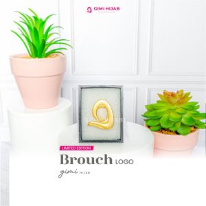 Brooch Logo Gimi Hijab Limited Edition Warna Gold