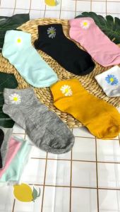 RADEYA Kaos Kaki Bunga Wanita Semata Kaki Motif Daisy Lucu Murah