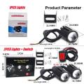 2PCS 60W Super Bright Mini Driving Light Set Led Lights Motorcycle Headlight 2 Color Car Dual Fishey. 