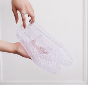 Free Shipping New WomenS Flat Sandals With Hollow Design Suitable For Summer Wear Featuring A Closed-Toe Design Flat Heels And A Fashionable Slip-On Style Made Of Plastic