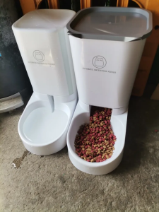 3.8L Pet Dog Cat 2in1 Automatic Food Water feeder Large Capacity dispenser Puppy Kitty Food Bowls Water Bowl Pet Bowl Cat Bowl Dog Bowl