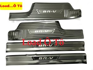 Ốp Bậc Cửa Nẹp Bước Chân Carbon Xe Honda BRV 2023-24 Mẫu Vân Carbon Cao Cấp Sẵn Keo Dán 3M