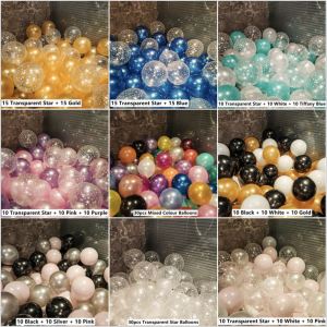 🔥SG LOCAL STOCK🔥30pcs High Quality Latex Balloons Tranparent Star Balloons Birthday New Year Anniversary Party Decoration