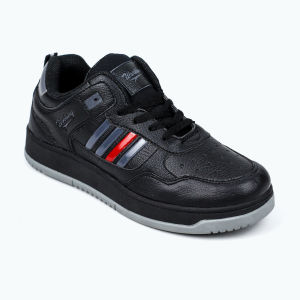 Sepatu Sneakers Casual Pria Dewasa Keren Buat Jalan Jalan Hitam Putih Ala Korean Style Terbaru T 24