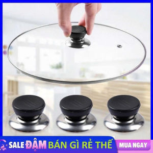 Tay Cầm Nắp Nồi Chống Nóng – Núm Cầm Nắp Nồi Thay Thế INOX Bọc Silicon Cách Nhiệt Cho Nồi Chảo Xửng Hấp / Tay Nắm Nắp Nồi Thay Thế Chịu Nhiệt