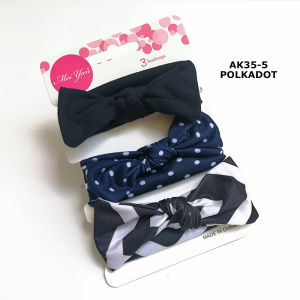 BANDO BAYI PEREMPUAN BANDANA ANAK KOREA MOTIF KARTUN PITA 3in1 HEADBAND AKSESORIS FASHION AK35