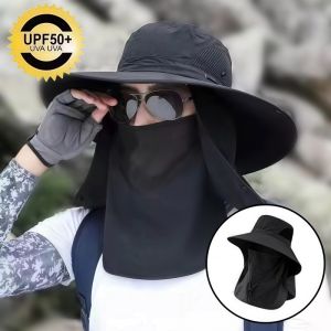 Fishing Hat Men Outdoor Fisherman Hat Sun Protection UV-proof Sun Hats Cover Face