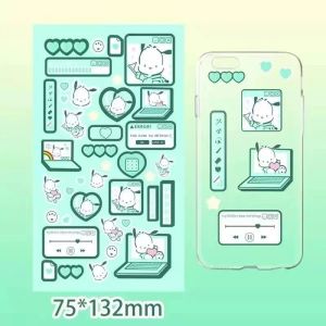Sanrio Guka Sticker 3D三丽鸥咕卡贴纸 Pelekat Kartun Comel Cinnamoroll Kuromi Melody Cute Cartoon Journal Sticker
