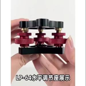 Lanxire Tripod Head Leveling Base Camera Leveler Aircraft Grade Aluminum Alloy 3 Axis Tri Wheel Head 3/8” Thread