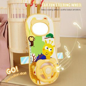 RGFV STORE Có đèn Đồ chơi ghế ngồi ô tô vô lăng mô phỏng Vô Lăng Có gương Đồ chơi vô lăng cho trẻ tập đi Đồ chơi du lịch cho trẻ tập đi Có thể xoay Đồ chơi vô lăng mô phỏng âm nhạc Ghế hoạt động du lịch