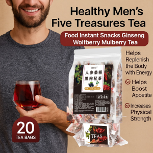 Ginseng Five Treasure Tea Kidney-tonifying Essence-replenishing  Mulberry Black Wolfberry Tea Stay Up Late Regulate Health Tea