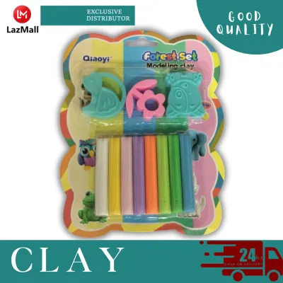 Plasticine Forest Set Non-Toxic Modeling Clay 8 Colors with 3 Molds