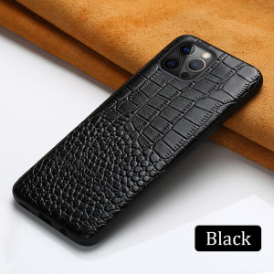 LANGSIDI Leather Phone Case for Apple iPhone 15 Pro Max 15Pro 14Pro 14 ProMax Shockproof Luxury Crocodile Grain Natural Cowhide 360 Full Protection Cases Anti-Slip Shock-Absorbent Handmade Original Factory