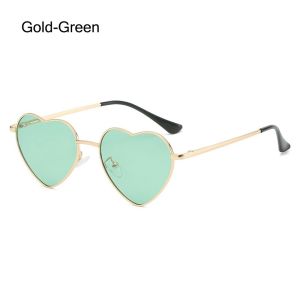 ZYJC Fancy Accessories Vintage Metal Frame Women Heart Sunglasses Eyewear Heart-Shaped Glasses Polarized Glasses