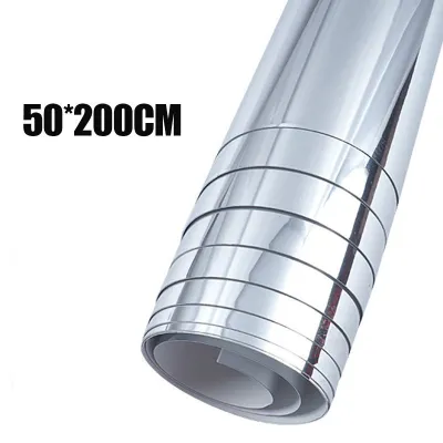 กระจกแผ่น 50x200cm กระจกพลาสติก สำหรับติดผนัง มีกาวในตัว กระจกติดผนัง กระจกความละเอียดสูง สติ๊กเกอร์ติดกระจกห้องน